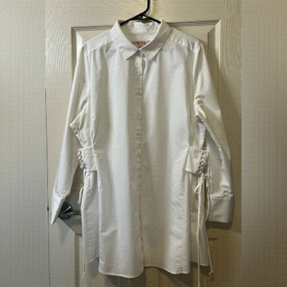 WHITE Corset Tunic Blouse